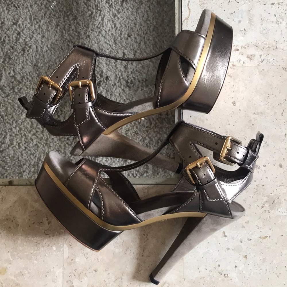 Gucci ‘Lifford Metal’ Sasso platform w/box sz 7.5 - Picture 6 of 7